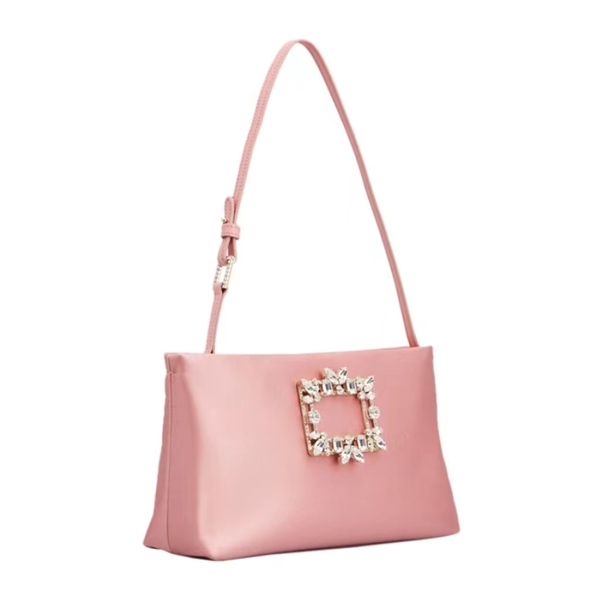 

High-end classic imported satin fabric evening bags clutch fashion rhinestone square buckle one shoulder bags handbag lady set diamond bag designer, Customize