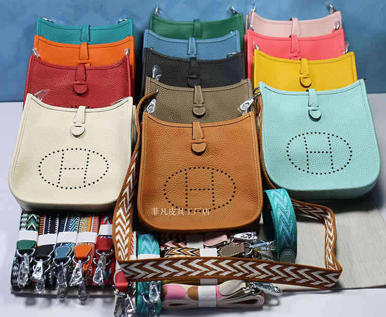 

Handbag Herme Designer Spring / Summer 2022 New Mini Evelyn Mini h Button Single Shoulder Diagonal Straddle Women's Bag Tc Cow Leather 17cm Hollow Bucket, Bundles