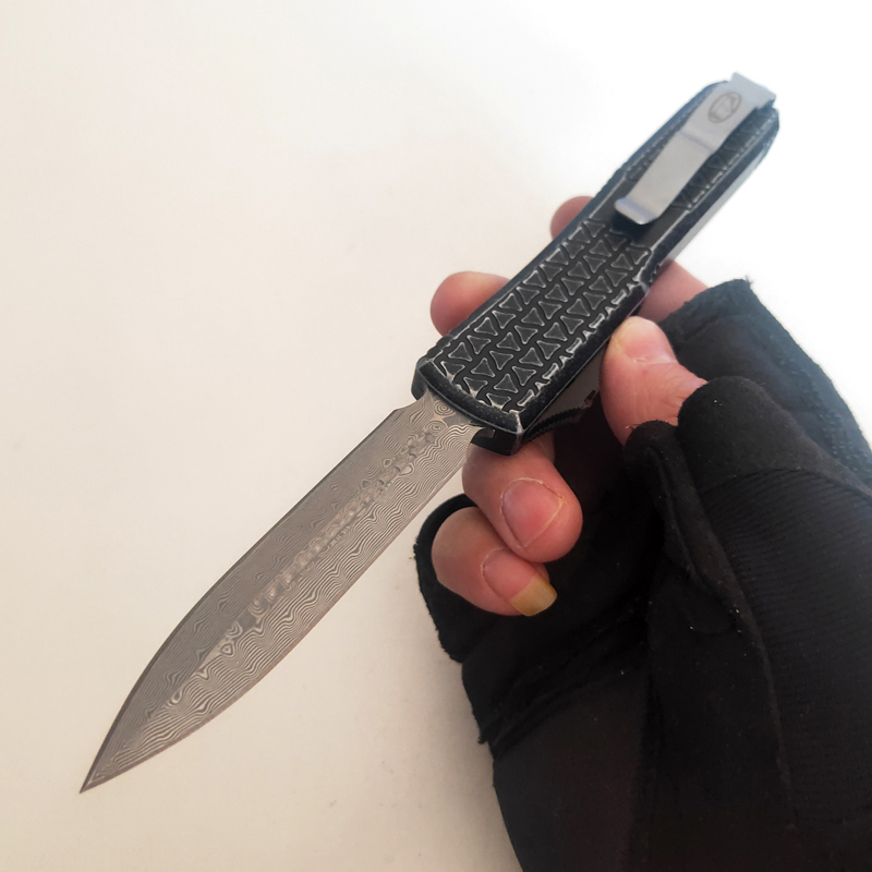 

Limited Custom Version Pocket Knives Tactical Hunting Knife High Quality Damascus Blade Personality Carbide CNC 7075Aluminum Handle EDC Tools Outdoor Equipment