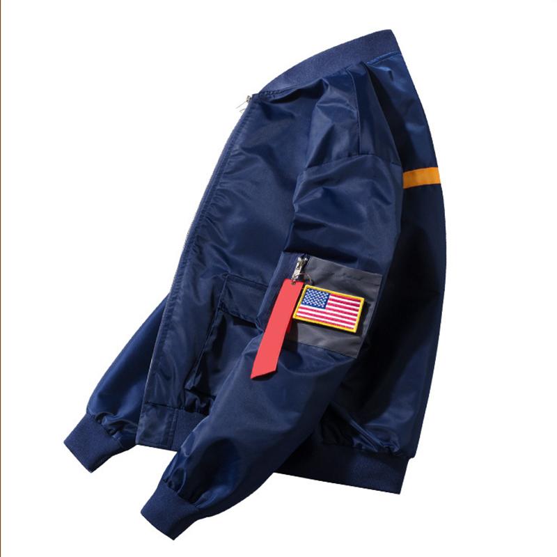 

Mens Designer Jacket Outerwear Flight Pilot Bomber Men High Quality Jackets Women Windbreakers Baseball Coat For Male Size S-4XL, Black