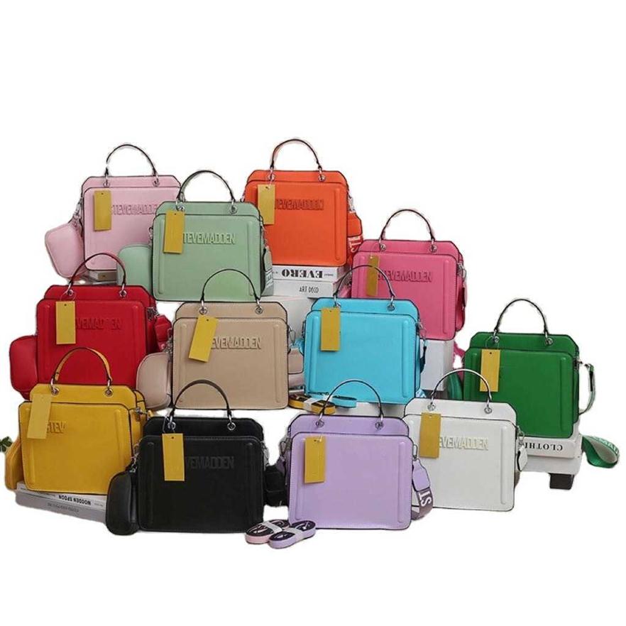 

35 Colors 3 Styles 2022 Newest Design Handbag Purse Tote Bags Steve Women Large Shoulder Madden Bag221R, Khaki styles3