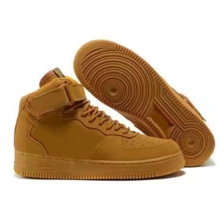 

Men Women shoes Running Classical All Tan High Cut Sports Designer Sneakers One Skateboard Fashion Casual Dress shoe 003, Brown