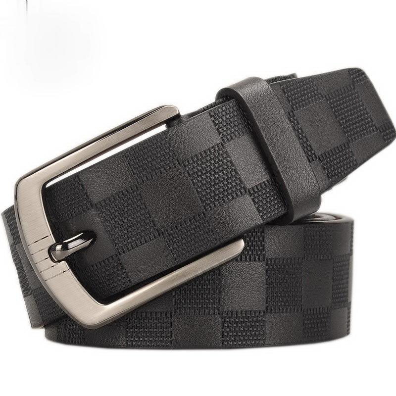 

Belts Men's Leather Classic Business Buckle Luxury Belt Designers MenBelts, Black