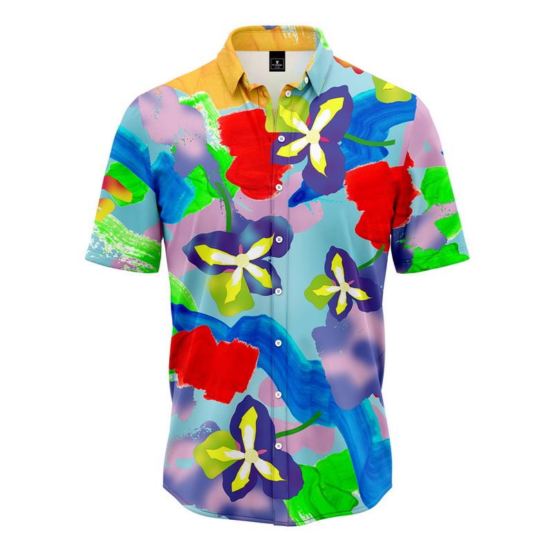 

Men's Casual Shirts Men Hip Hop Streetwear Hawaiian Shirt Graphic Aloha Harajuku Beach Summer Short Sleeve TopsMen's, As picture 6