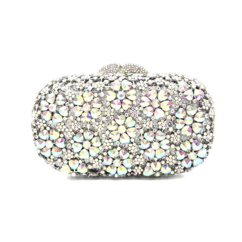 

Evening Bags Sparkling Bling Color Clutch Purse Women's Small Crystal Handbags Wedding Party Cocktail Bag Coin LadyEvening, Color same picture