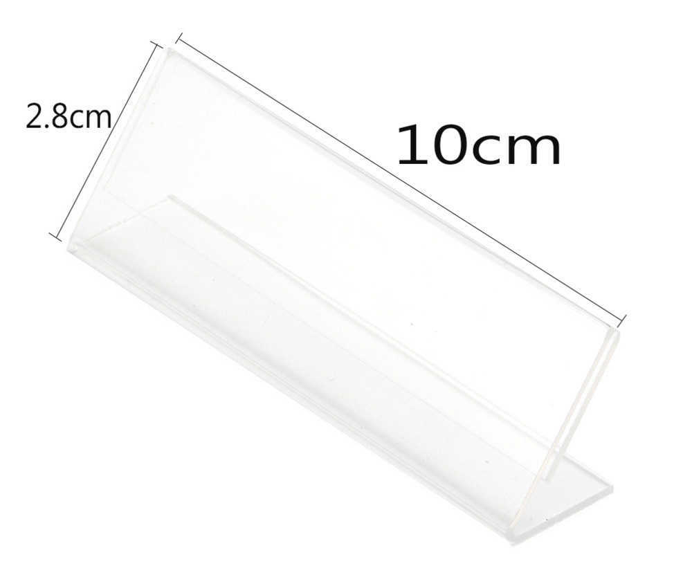 Acrylic Label 2.8x10cm Frame L Sign Holder Shelf Edge Price Talker Shelf Pricing Cube Merchandise Name Card Display Data Strip-image-671147550