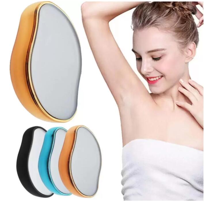 

Crystal Hair Remover Physical Painless Safe Epilator Hair Eraser Easy Cleaning Reusable Body Home Depilation Tool C0711G03, Silver