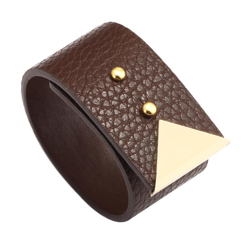 

Charm Bracelets Charmsmic Wide Leather For Women Female Alloy Wristband Home Party Jewelry Decoration Femme ArmbandCharm
