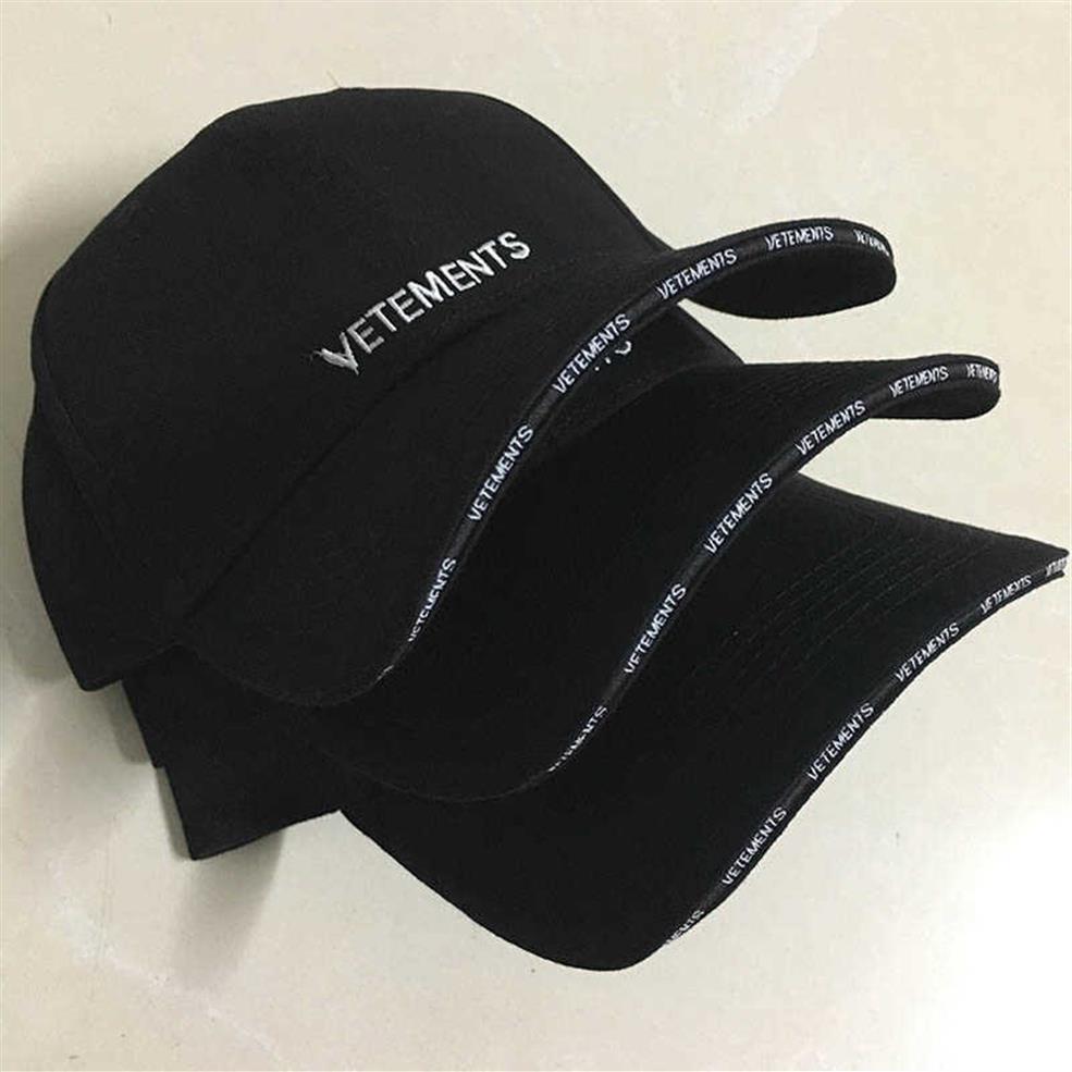 

Vetements Caps High Quality Cotton Men Women Embroidery Vetements Hats Fashion Black Baseball Cap Skateboard Vetements Caps Q0911211g
