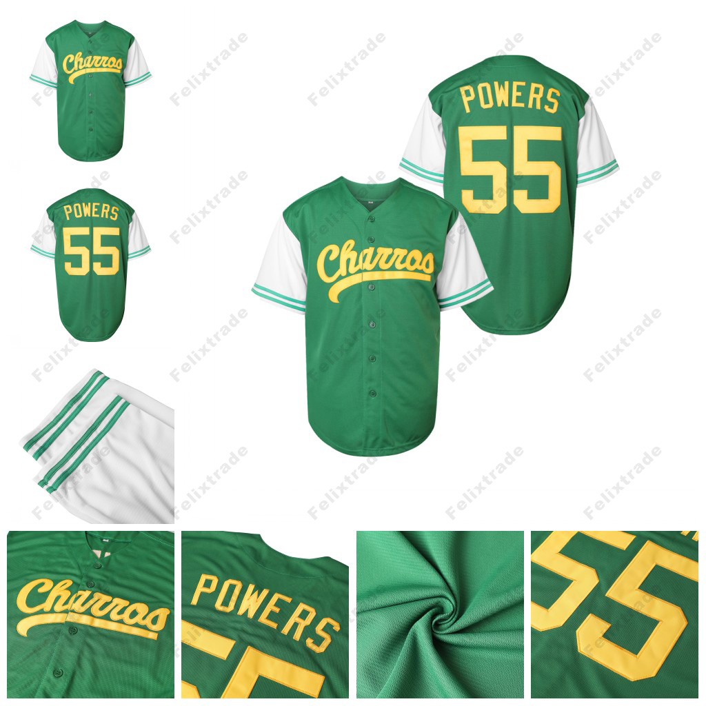 

Wholesale 55 Kenny Powers Green Baseball Jersey Charros Eastbound and Down Myrtle Beach Mermen Movie Shirts Plus Size Stitched, 55 blue