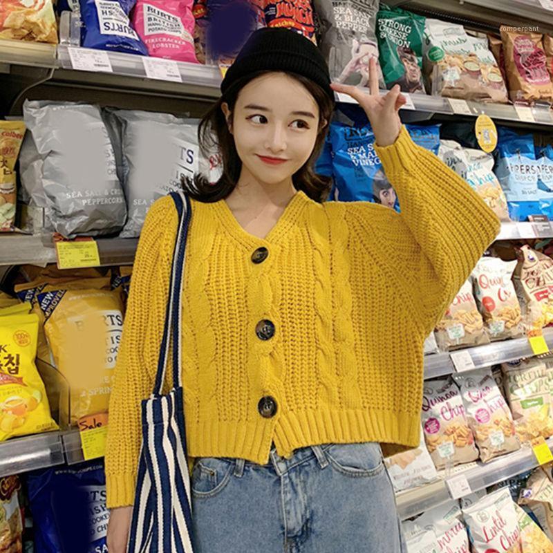 

Women Cardigan Short Autumn Spring Single Button Long Sleeve Fashion European Small Sweaters Female Tops Women' Knits & Tees, Blue