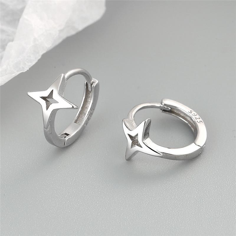 

Hoop & Huggie Sterling Silver Cross Earrings For Women Girls Party Punk HipHop 2022 Fashion Jewelry Pendientes Eh1253Hoop