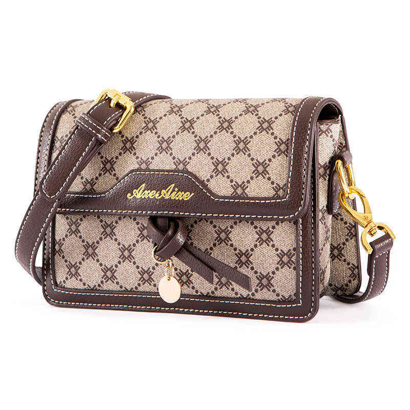 

Handbag Advanced sense style versatile women's bag new small bag messenger bag, Light curry color