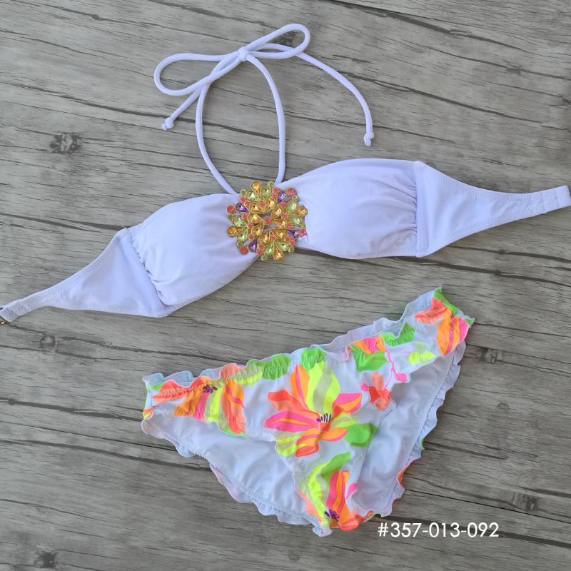 

Women's Swimwear Women Swimsuit Biquini Bathing Suit Girl Diamond Crystal Brooch White Lace Mesh Bikini Set Brand, 357-09-62-01b-49