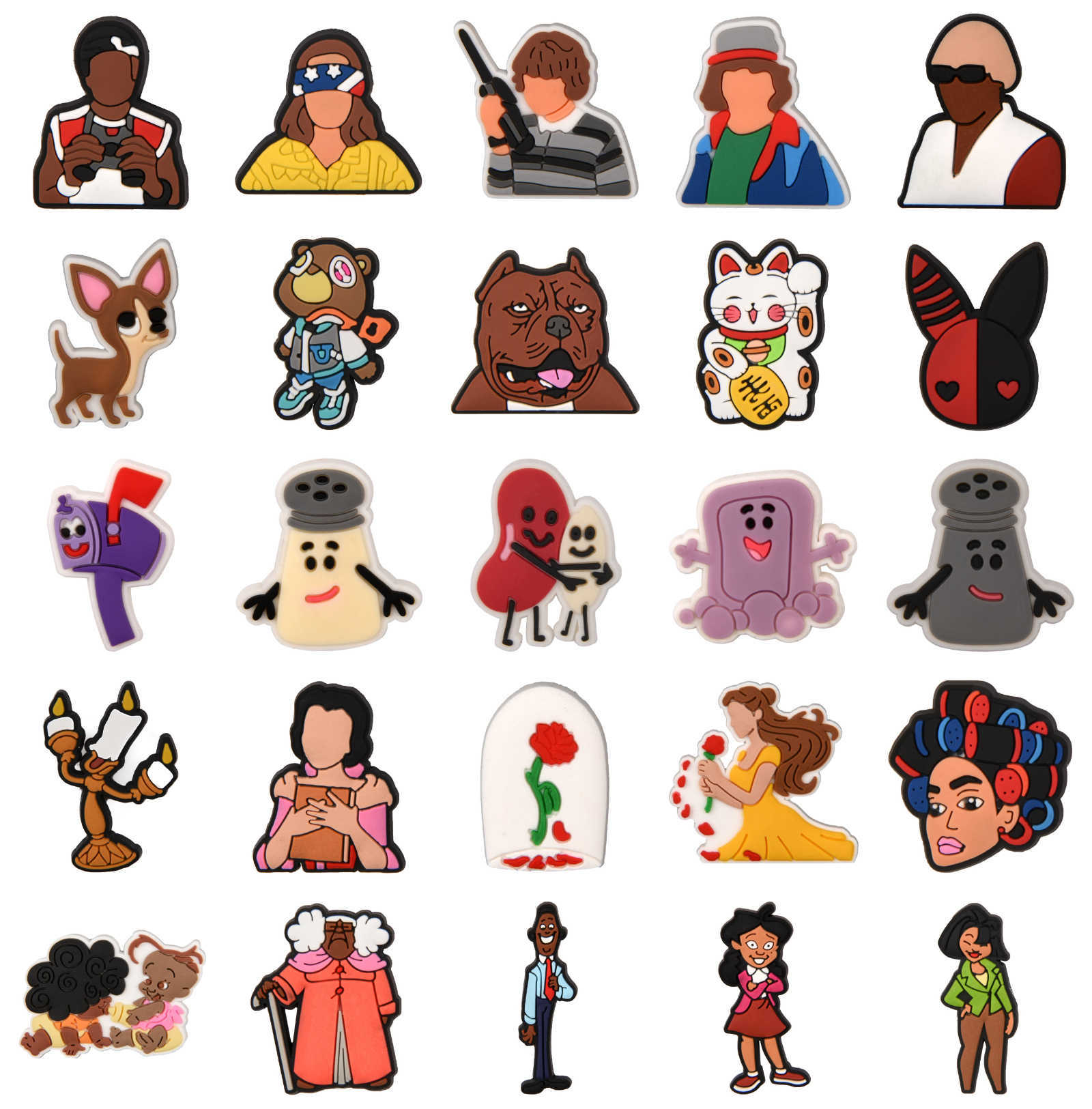 

Single PVC Shoe Charms Cartoon Garden Shoes Accessories Buckle Decorations for croc Wristband Kids X-mas