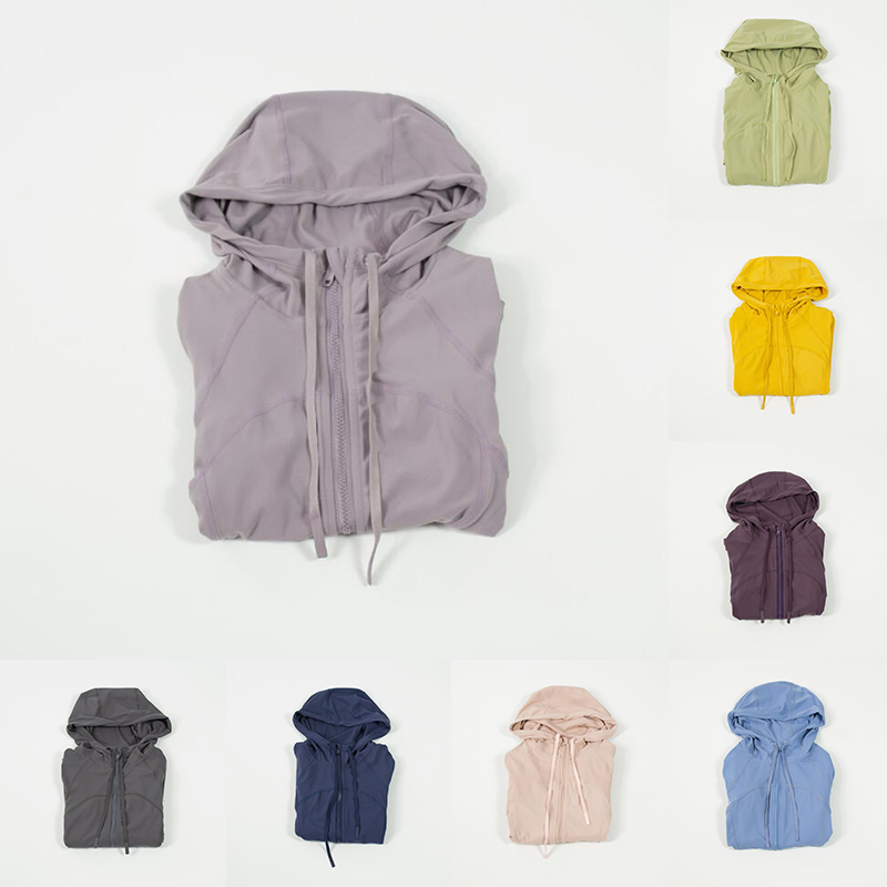 Vestes de yoga Wear HoodEd Define Womens Color Color Sports Veste Veste Veste Double face Fitness Fitness Chothing Sweat à capuchon