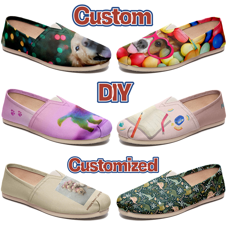

Custom shoes Canvas Loafers casual Sneaker Men women DIY pattern logo Customized fashion style mens Outdoor indoor sneakers Trainers with box eur 35-46