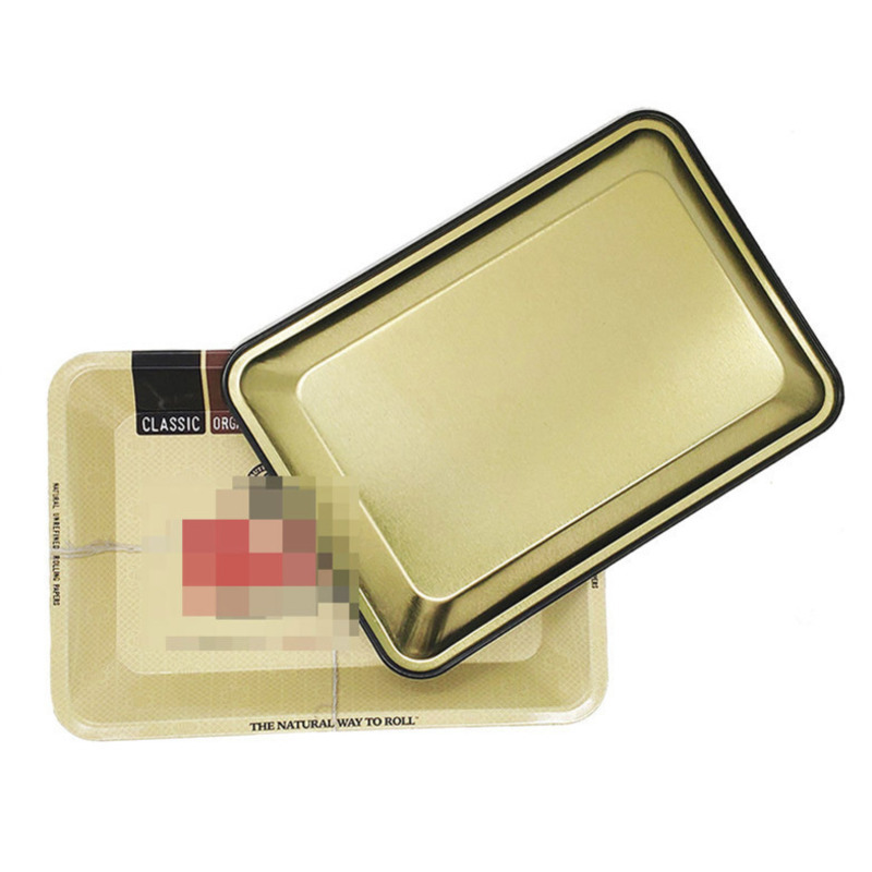 

Small Size Cartoon Rolling Tray Metal Cigarette Smoking Trays Tobacco Disc Tinplate Case Storage 18&12.5cm Machine Tool Gift