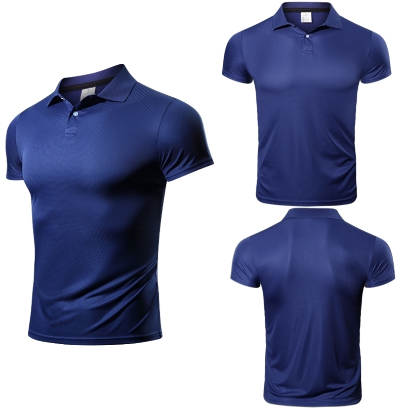 

100% Polyester T Shirt For Men Sportswear Casual Collar Camisetas Sports Top Quick Dry and Lightweight Clothing Mens Tracksuit 220615, Line blue