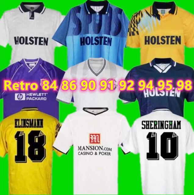 

Tottenham Retro soccer jersey 1982 1986 1990 1992 1994 1998 1999 spurs Klinsmann GASCOIGNE ANDERTON SHERINGHAM 83 84 86 90 91 92 94 95 98 classic Vintage SHIRT uniforms, 08/09