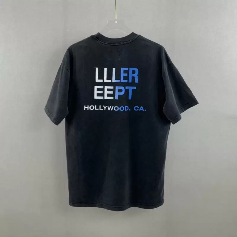 

22ss Gradual Change Print Washed Vintage T shirts Short Sleeve Mens Tshirt Women Clothes Casual Cotton Tee