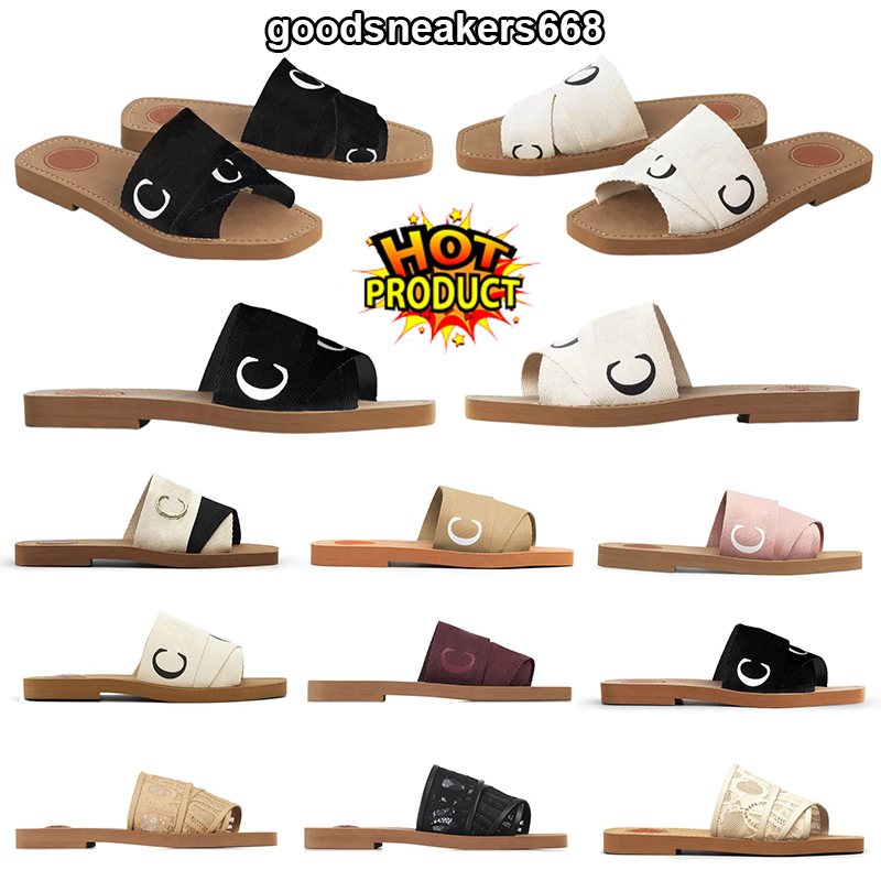 

Designer Slides Sandals Shoes Women Woody Mules Flat Designers Slippers Sneakers Fashion Canvas Shoe White Black Pink Navy Fashion Outdoor Beach Slipper Trainers, Item#10