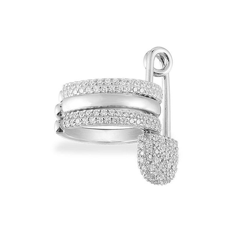 

Clip-on & Screw Back SLJELY Fashion Real S925 Sterling Silver Single Safety Needle Ear Bone Cuff Sliding Zirconia Clip Earring 1pc For Women