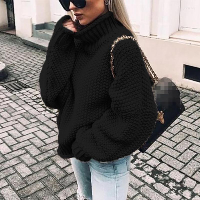 

Women' Sweaters Knit Women Invierno 2022 Casual Turtleneck Long Sleeve Solid Black Grey White Fall Woman Pullovers Jemi22, Tangerine