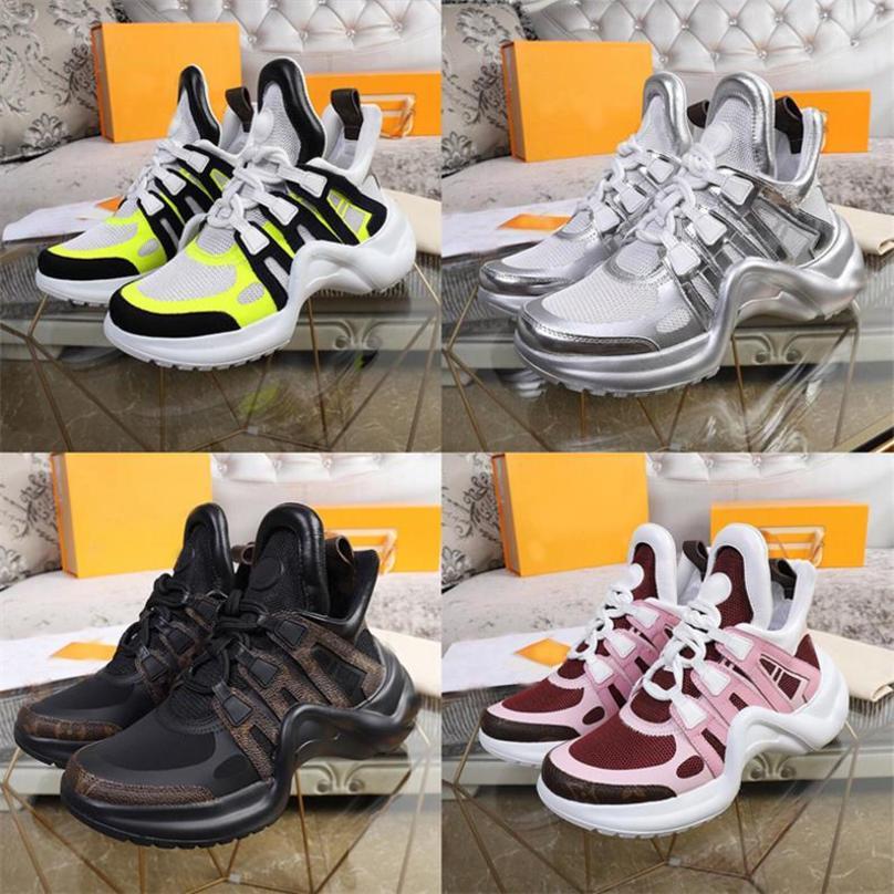 

Archlight Casual Shoes Designer sneakers Women Men running Black White Grey sports trainers Fashion Leather Lace up size 36-46 WE71, Color24