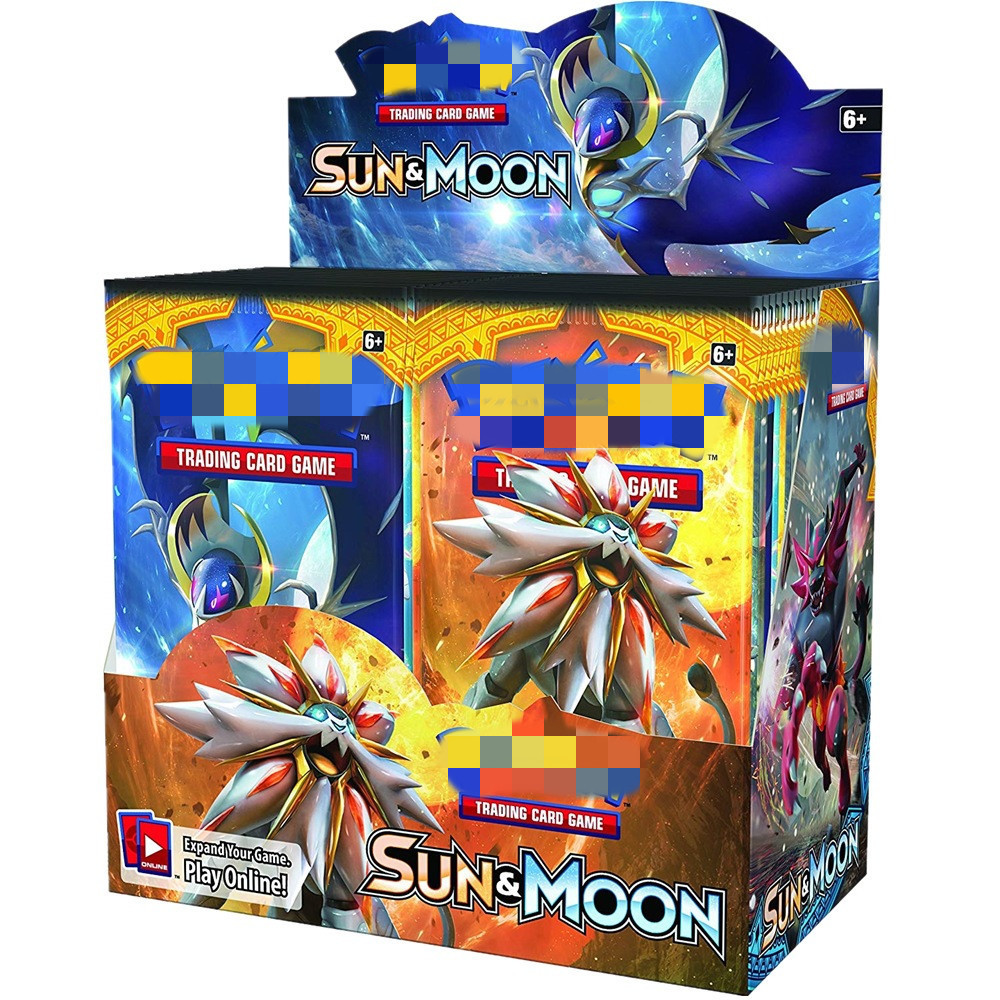 

Card Games 324 booster cards packs pikaqiu series board battle cardgame genius English French Spanish card Children's Toys Collection Gift