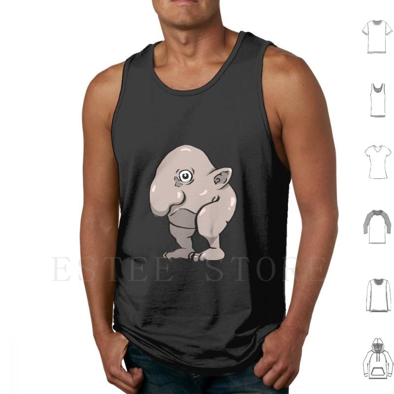 

Men' Tank Tops Ash Schnoz Vest Sleeveless Berserk Manga Anime Nose Thing, White;black
