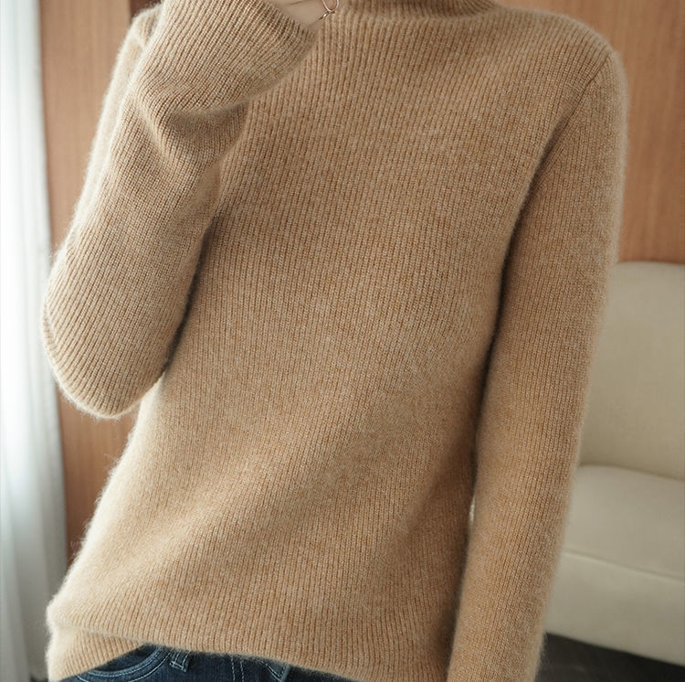 

Turtleneck Cashmere Sweater Women Autumn Winter Korean Turtleneck Pullovers Female Warm Jumper Green Knitwear