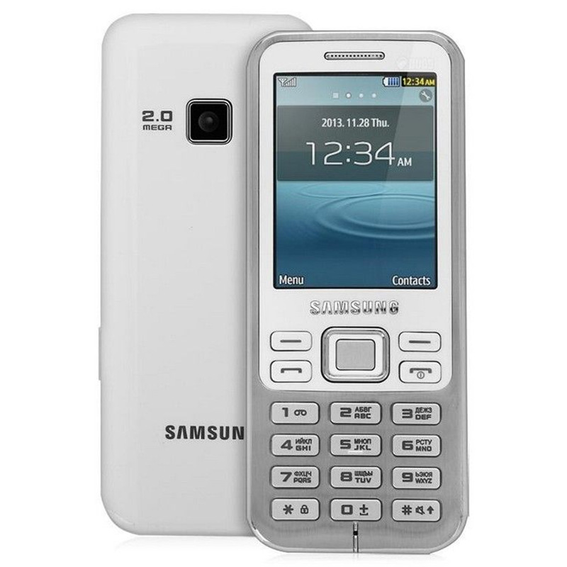 オリジナルの改装された携帯電話Samsung C3322 2G GSMデュアルSIM電話ストレートハンドセット