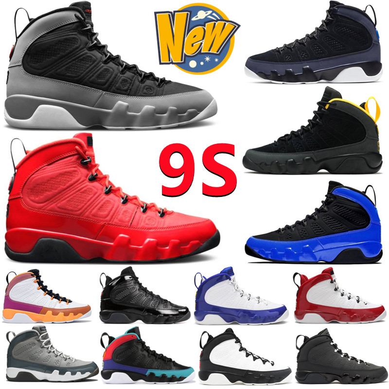 

High Quality 9 9s Men Basketball Shoes IX UNC Change The World Chameleon Bred University Gold Chile Red Man Gym Red Particle Grey Racer Blue Anthracite Trainer Sneaker, Box