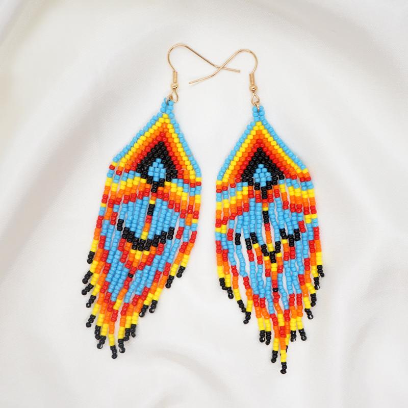 

Dangle & Chandelier Go2BoHo Miyuki Earrings Fashion Jewelry Beaded Tassel Colorful Handmade Geometric Drop Earings For Women Jewellery Gifts