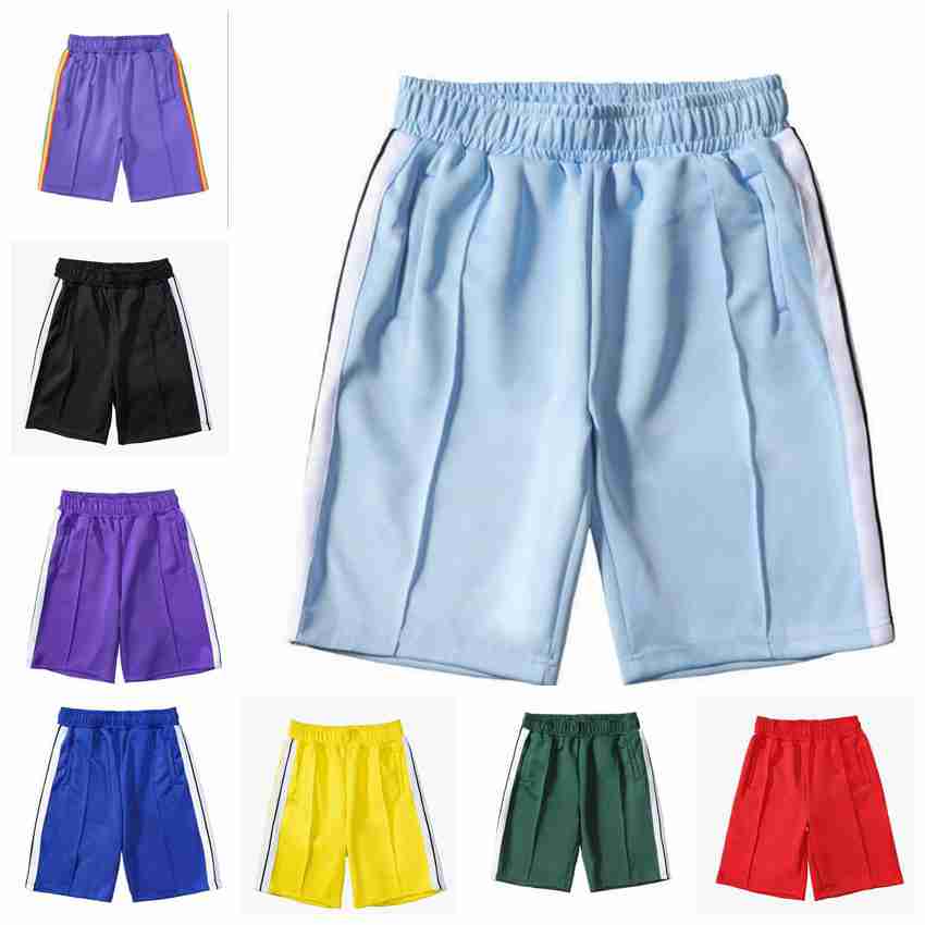 2022 Nouveaux Hommes Designer Shorts D'été Coton Confortable Hommes Solides Pantalons Courts De Mode Rainbow Stripe Pantalons De Survêtement De H