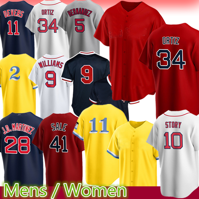 

Mens Trevor Story Baseball Jersey Boston J.D. Martinez Red David Ortiz Sox Ted Williams Xander Bogaerts Enrique Hernandez Chris Sale Rafael Devers Bobby Dalbec Wong, Mens(hongwa)