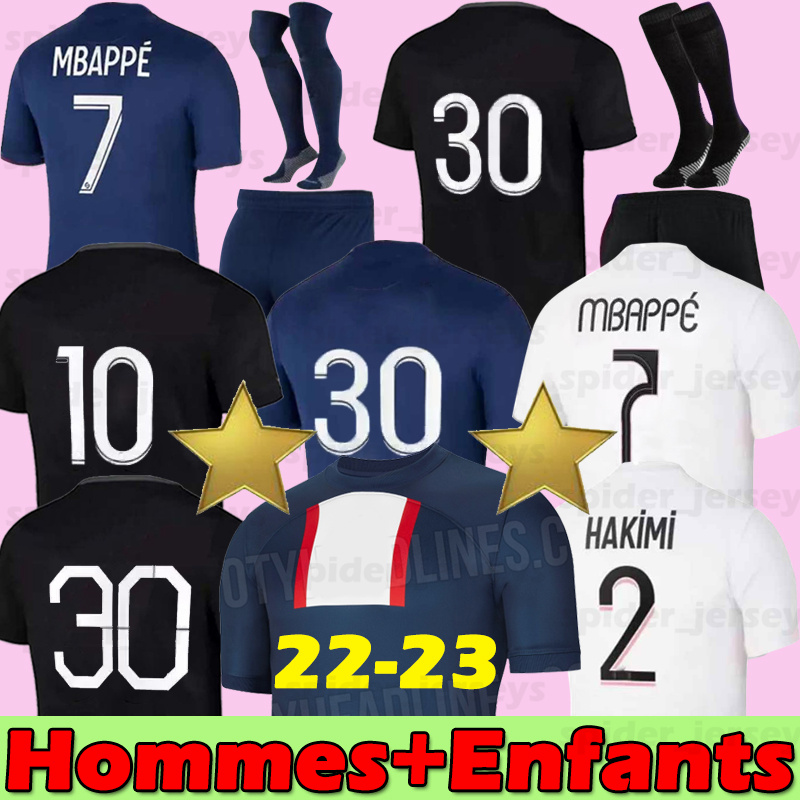 

10 MBAPPE 7 HAKIMI SERGIO RAMOS WIJNALDUM KIMPEMBE soccer jerseys 21 22 23 Maillots football shirt top 2022 2023 men kids kit sets uniform enfants maillot, 21-22 fourth