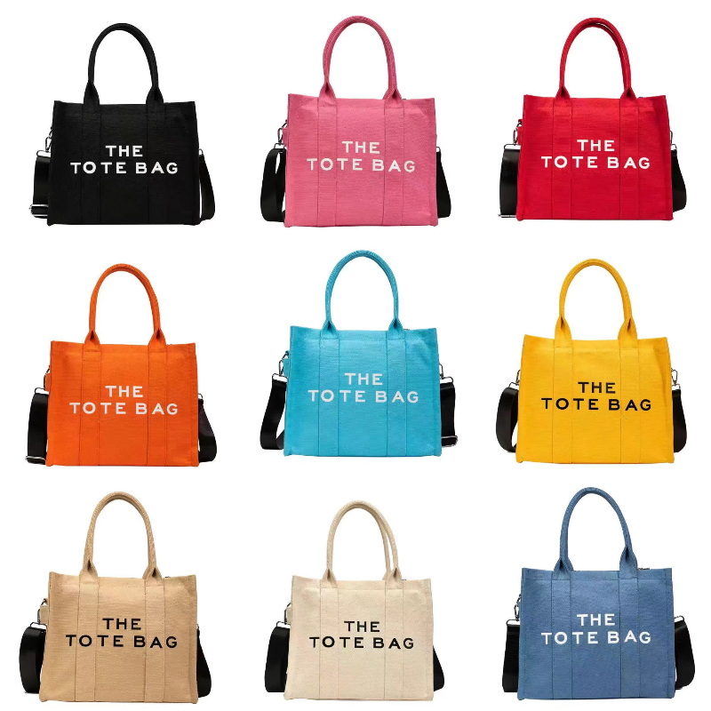 

Canvas BAG Women Handbags Messenger Bag Travel Beach Duffel Shoulder Bags Large Capacity, Red