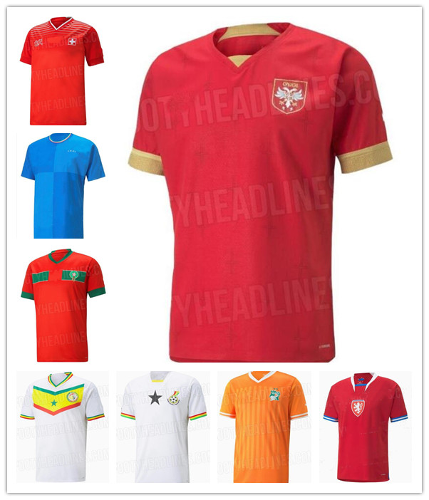 

2022 2023 Morocco soccer jerseys home Senegal MANE Hakimi Ghana 22 23 Switzerland KOULIBALY camiseta Serbia Ziyech national team KOUYATE football uniforms shirts