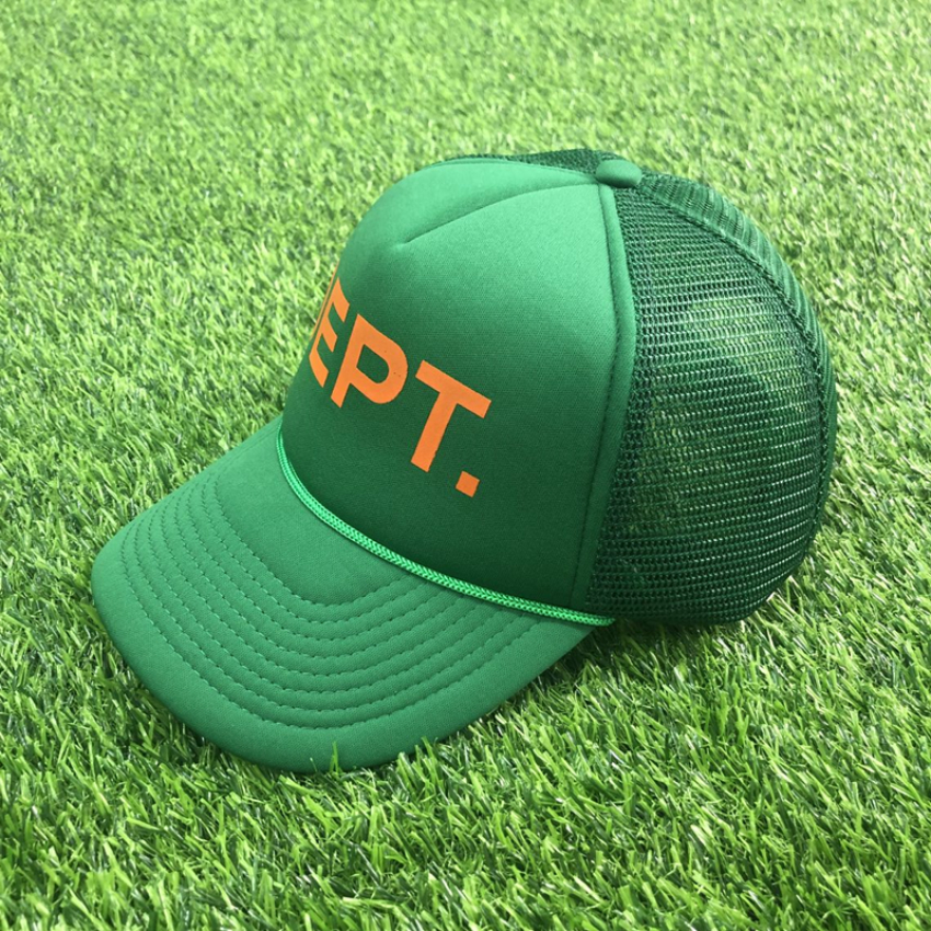 

Custom Printing Trucker Cap Casual Letter Baseball Cap Summer Unisex Breathable Mesh Hat, Green
