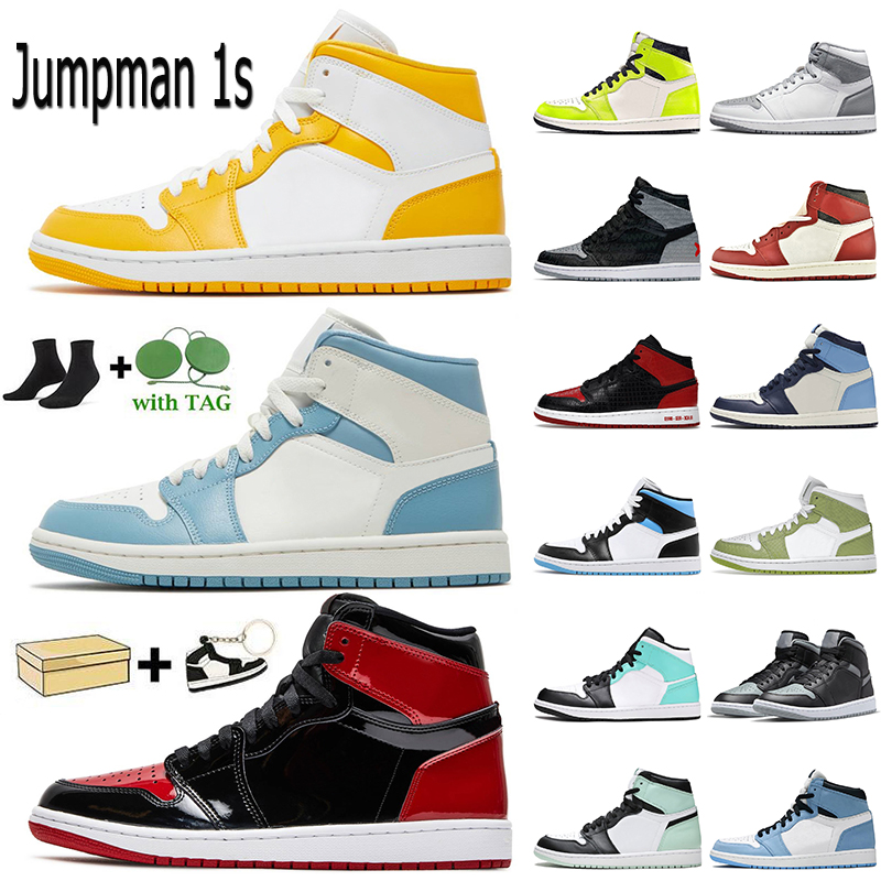 

Size 13 Mens Trainers Jumpman 1 University Blue 1s Basketball Shoes Chicago Reimagined High OG Stealth Shadow Patent Bred Text Green Python With Box Sneakers Sports, 11 surfaces 36-46