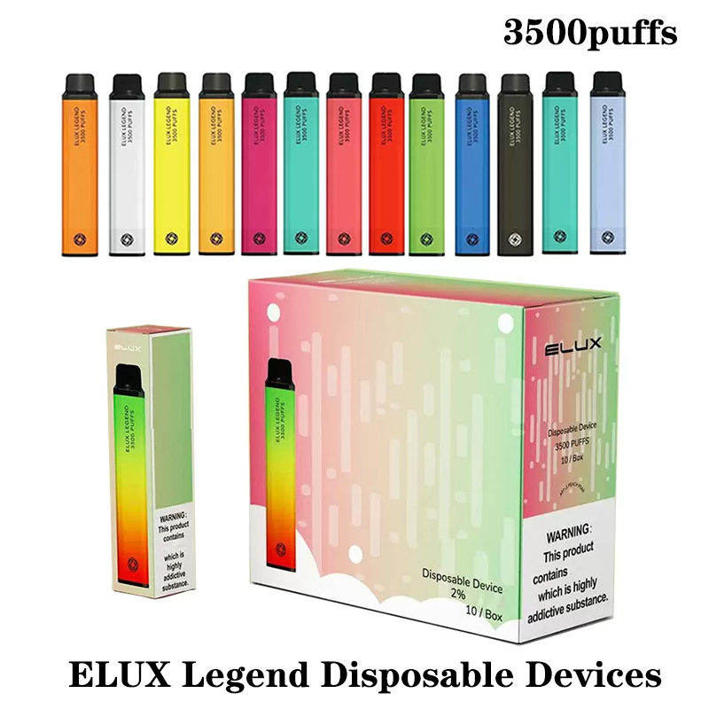 

Elux Legend Disposable battery E cigarettes 3500 Puffs Vape Pen 1500mAh Vaporizer Stick Vapor Kit 2% 10ml Pre Filled Cartridge Device VS Float Puffs Bang