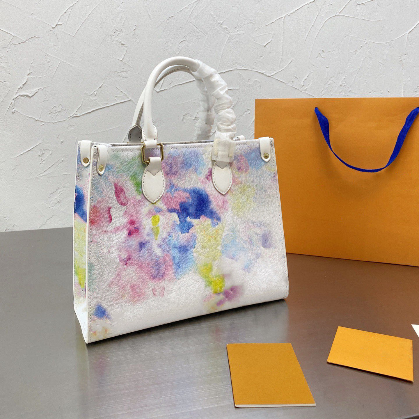 

Splash-ink bag shopping bags 2022 hot Metallic Lady Luxury top Designer Brand Fashion Shoulder Handbags High Quality Women Phone Wallets purse printing totes chains, No bag