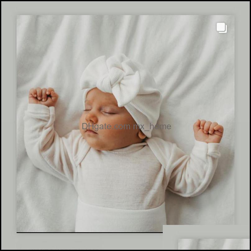 

Caps Hats 15968 Autumn Winter Europe Infant Baby Beanies Waffle Cap Kids Bowknot Hat Babies Turban Drop Delivery 20 Mxhome Dh53H, Pink