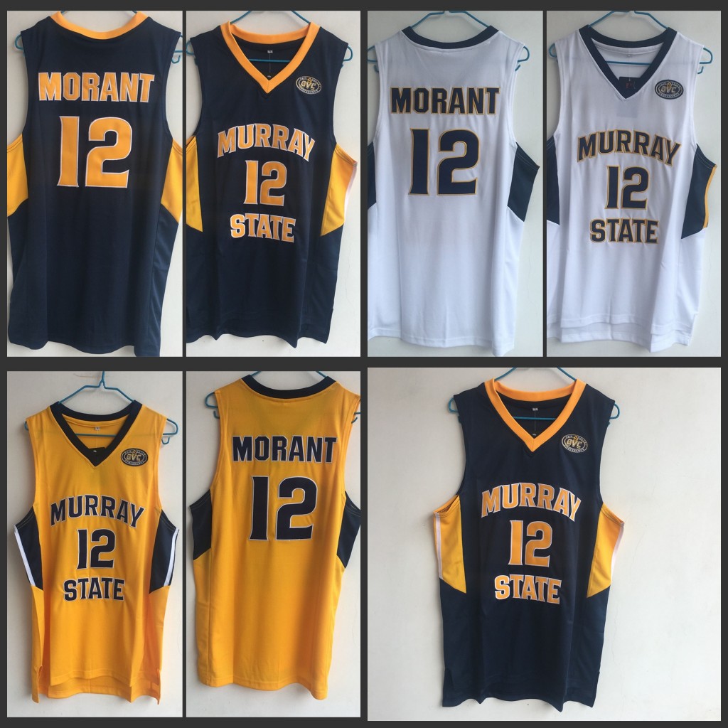 

Men's Murray State Racers #12 Ja Morant 2018-19 College Basketball Game Jersey, Black