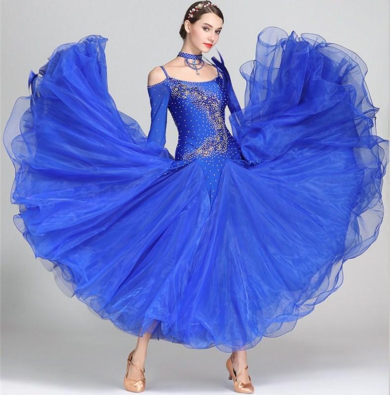 

Stage Wear Colors Sequins Ballroom Dance Dresses Standard Dancing Clothes Competition Dress Waltz Foxtrot DressStage, Green