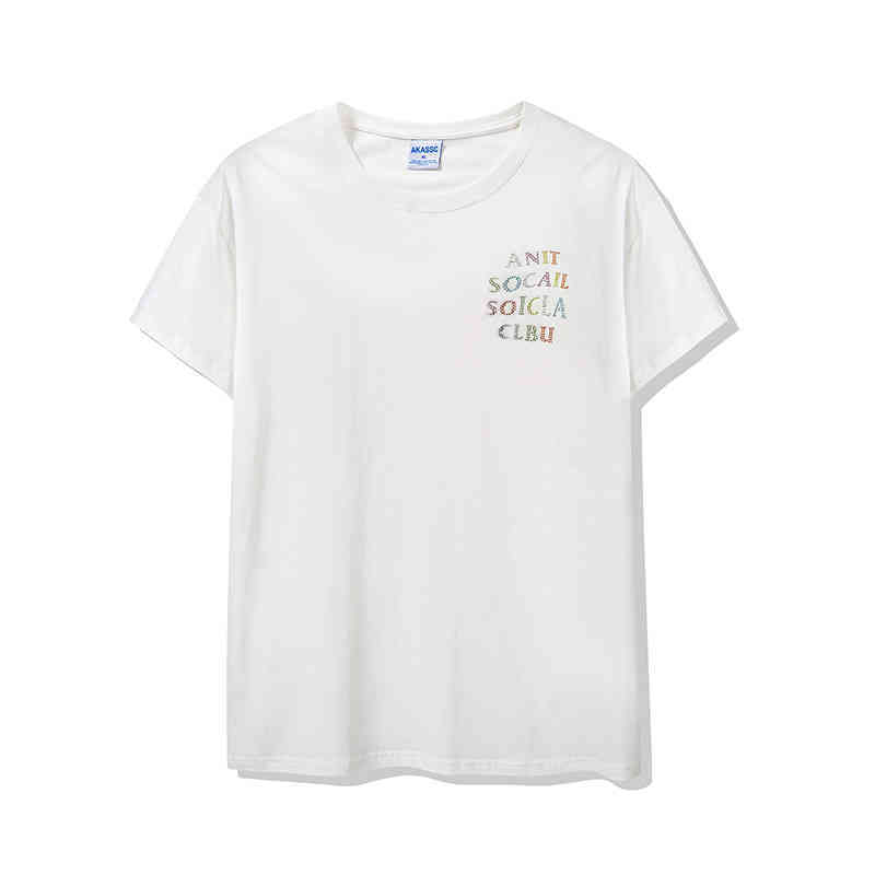 Ak Assc Fashion Brand 2020 New Men's Half Sleeve Hot Drill Trend Loose Summer Cotton Short Sleeve T-shirt 6602