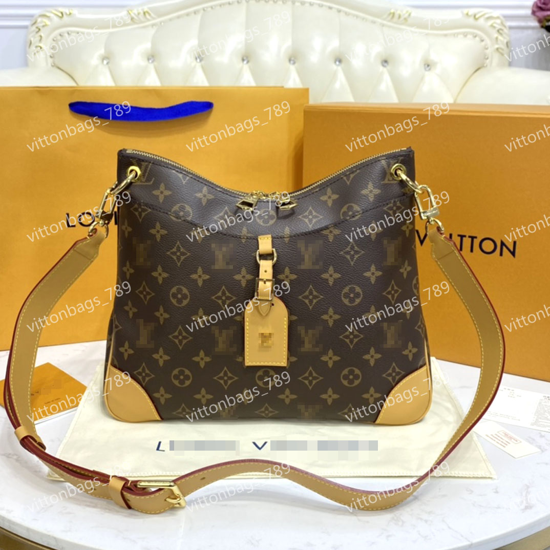 

Vintage Print Odeon Totes With Strap Women Shoulder Crossbody Designer Handbags Leather Fashion HOBO Messenger M45355, Black