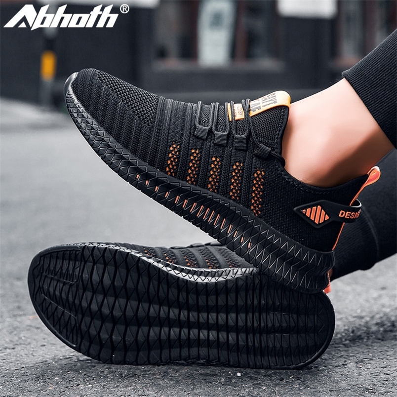 

Ab h Running Shoes Sneaker Breathable Mesh Shoe Outdoor Sport Comfortable Large Size Gym Men Zapatos De Mujer Zapatillas 220813, Black orange